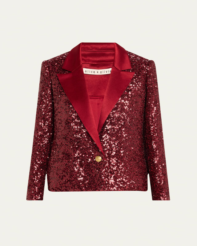 Denny Boxy Sequined Blazer